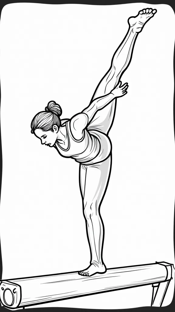 coloriages de gymnastique imprimables